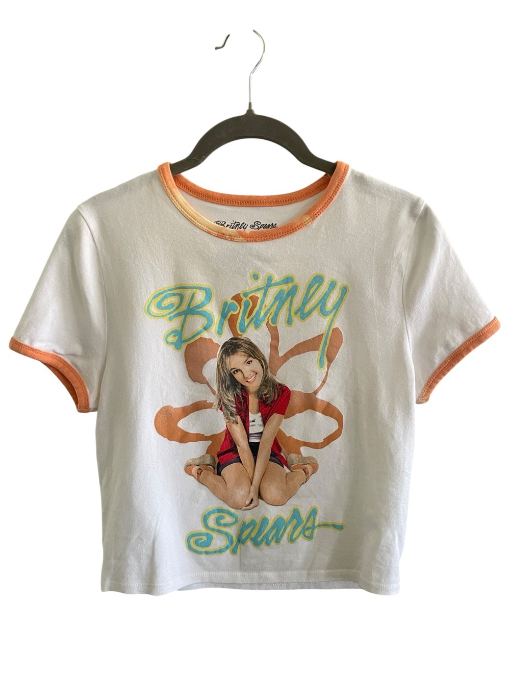 ♥️Britney Spears♥️Graphic Tee with Orange Trim size (XL)
